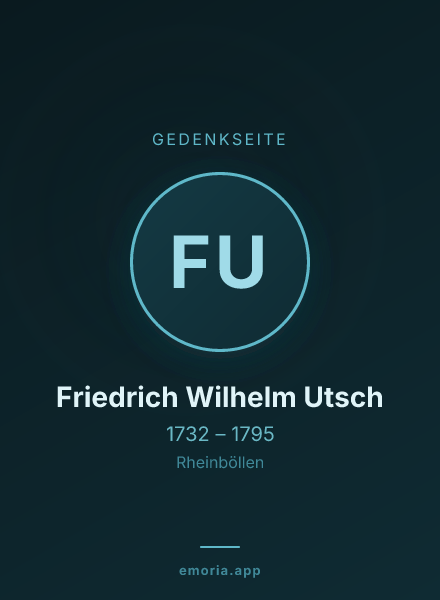 Gedenkportrait von Friedrich Wilhelm Utsch
