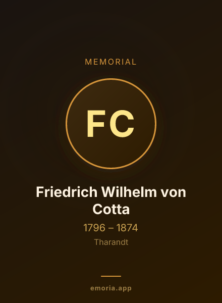 Memorial portrait of Friedrich Wilhelm von Cotta