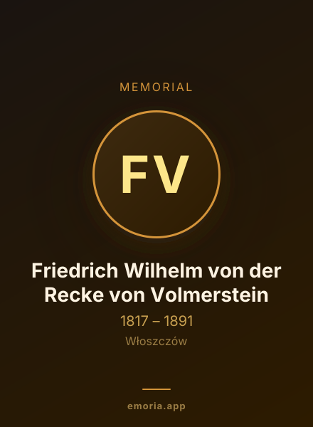 Memorial portrait of Friedrich Wilhelm von der Recke von Volmerstein