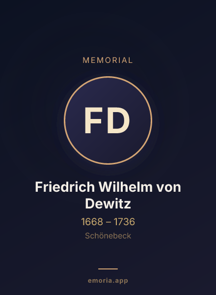 Memorial portrait of Friedrich Wilhelm von Dewitz