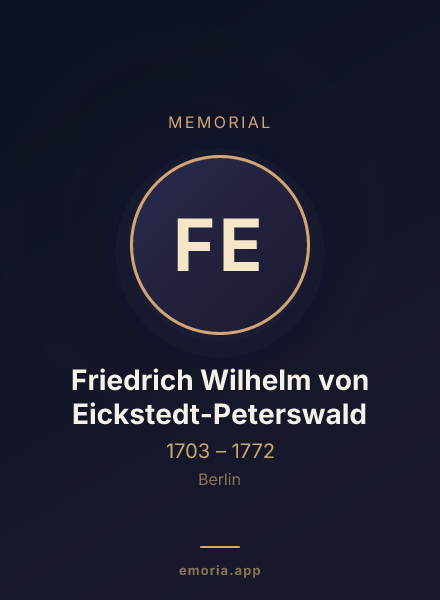 Memorial portrait of Friedrich Wilhelm von Eickstedt-Peterswald