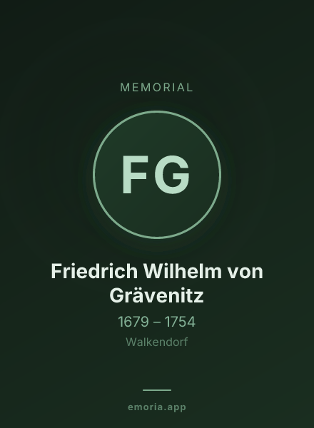 Memorial portrait of Friedrich Wilhelm von Grävenitz