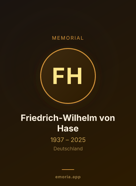 Memorial portrait of Friedrich-Wilhelm von Hase