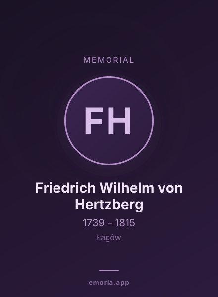 Memorial portrait of Friedrich Wilhelm von Hertzberg