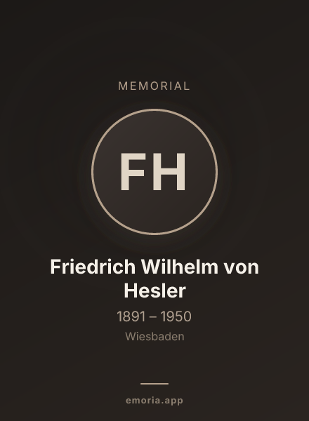 Memorial portrait of Friedrich Wilhelm von Hesler