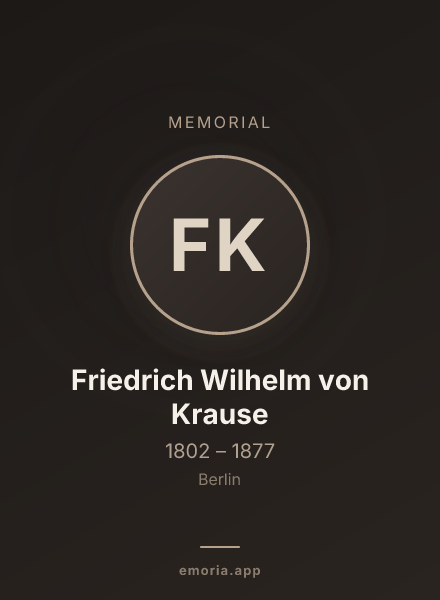 Memorial portrait of Friedrich Wilhelm von Krause