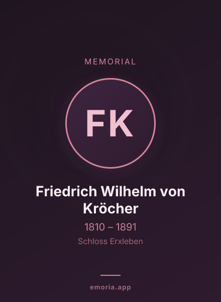 Memorial portrait of Friedrich Wilhelm von Kröcher