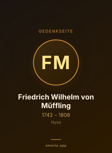 Gedenkportrait von Friedrich Wilhelm von Müffling