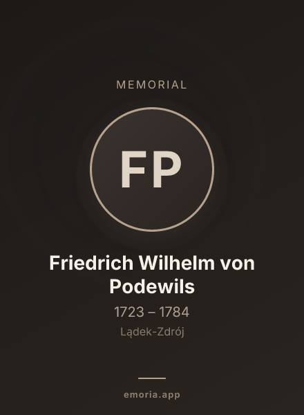 Memorial portrait of Friedrich Wilhelm von Podewils