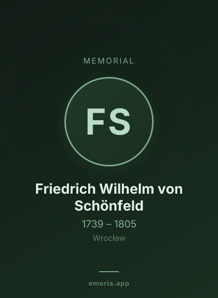 Memorial portrait of Friedrich Wilhelm von Schönfeld