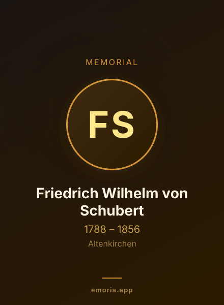 Memorial portrait of Friedrich Wilhelm von Schubert