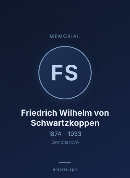 Memorial portrait of Friedrich Wilhelm von Schwartzkoppen
