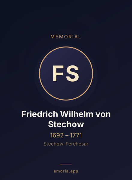Memorial portrait of Friedrich Wilhelm von Stechow