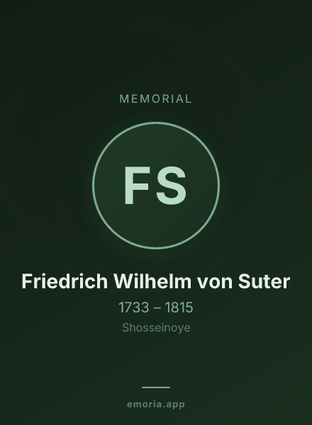 Memorial portrait of Friedrich Wilhelm von Suter