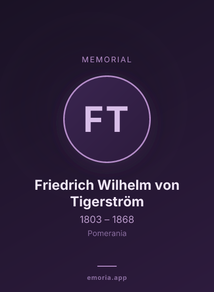 Memorial portrait of Friedrich Wilhelm von Tigerström