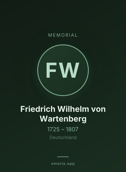 Memorial portrait of Friedrich Wilhelm von Wartenberg