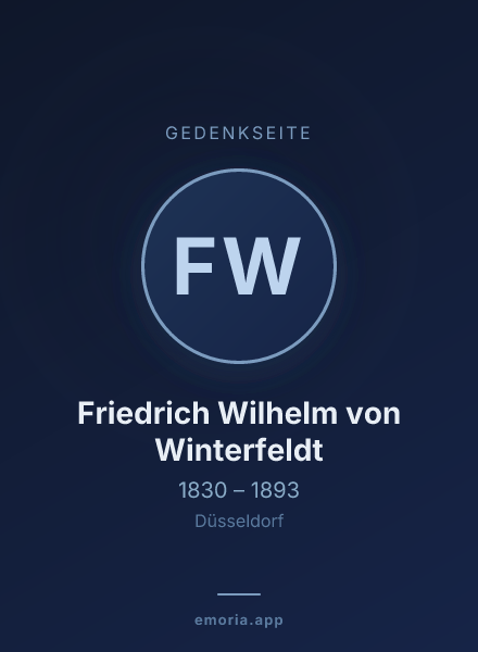 Gedenkportrait von Friedrich Wilhelm von Winterfeldt