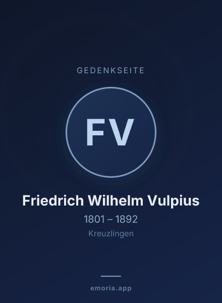 Gedenkportrait von Friedrich Wilhelm Vulpius