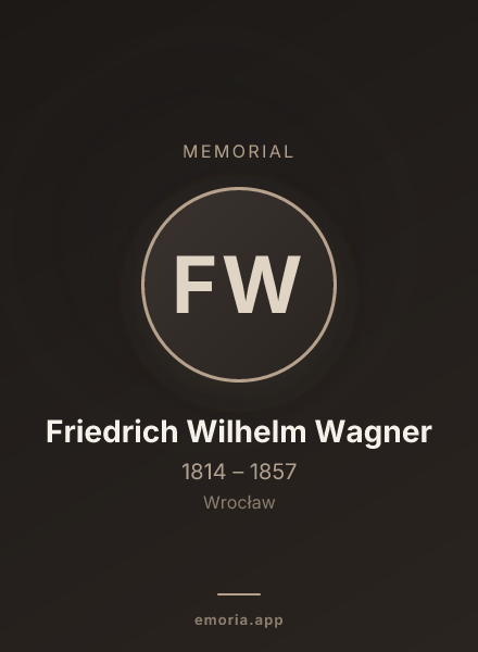 Memorial portrait of Friedrich Wilhelm Wagner