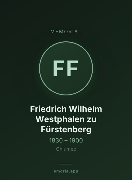 Memorial portrait of Friedrich Wilhelm Westphalen zu Fürstenberg