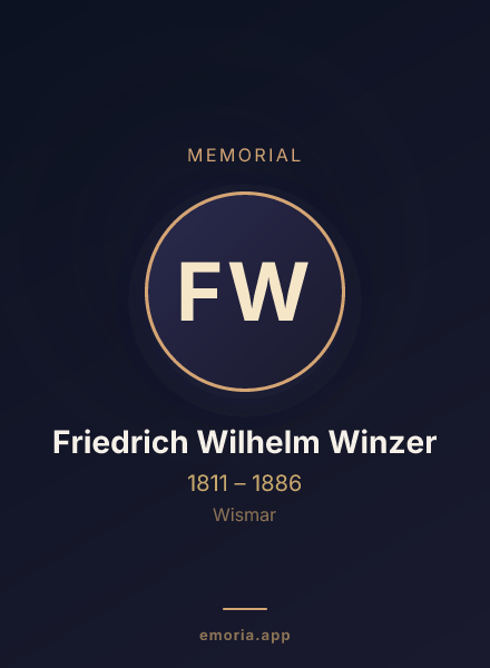 Memorial portrait of Friedrich Wilhelm Winzer