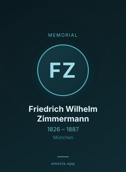 Memorial portrait of Friedrich Wilhelm Zimmermann