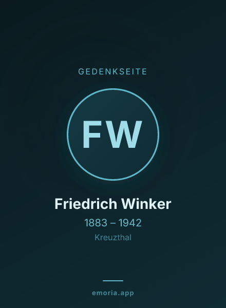 Gedenkportrait von Friedrich Winker