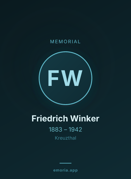 Memorial portrait of Friedrich Winker