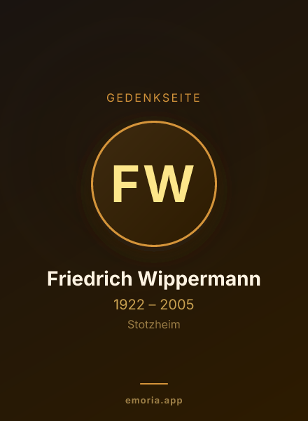 Gedenkportrait von Friedrich Wippermann