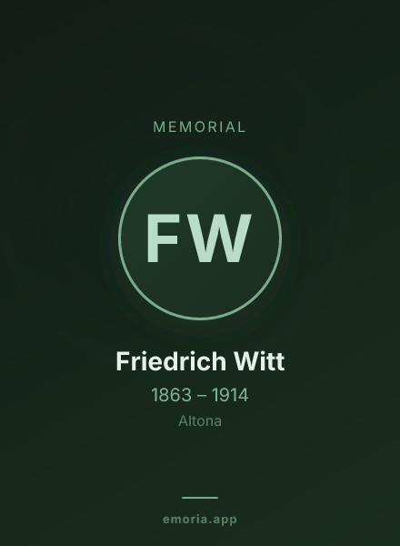Memorial portrait of Friedrich Witt