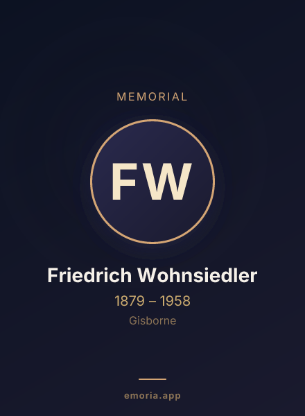 Memorial portrait of Friedrich Wohnsiedler