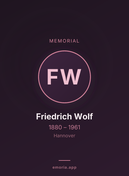 Memorial portrait of Friedrich Wolf
