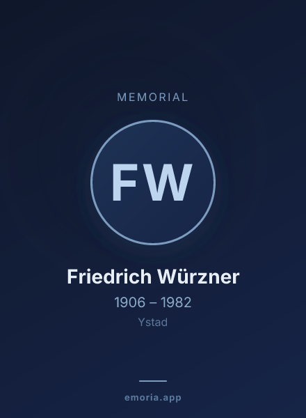 Memorial portrait of Friedrich Würzner