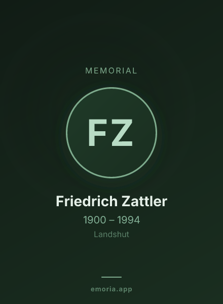 Memorial portrait of Friedrich Zattler