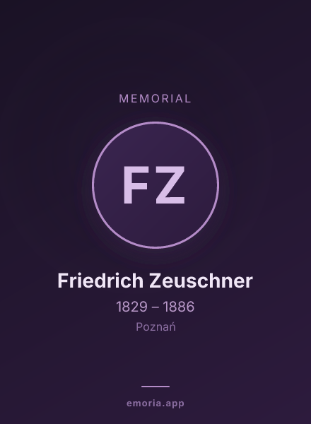 Memorial portrait of Friedrich Zeuschner