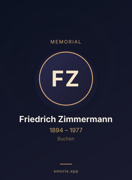 Memorial portrait of Friedrich Zimmermann