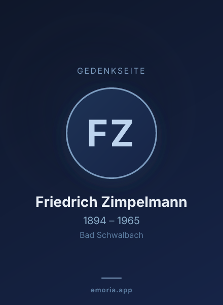 Gedenkportrait von Friedrich Zimpelmann