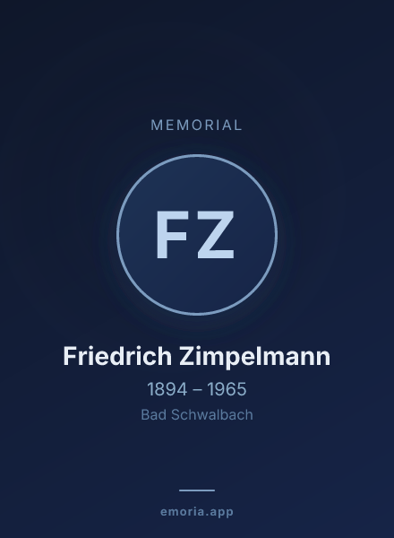 Memorial portrait of Friedrich Zimpelmann