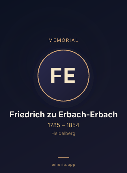 Memorial portrait of Friedrich zu Erbach-Erbach