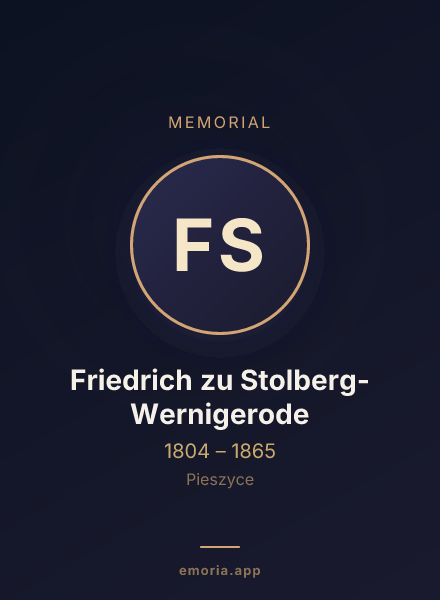 Memorial portrait of Friedrich zu Stolberg-Wernigerode