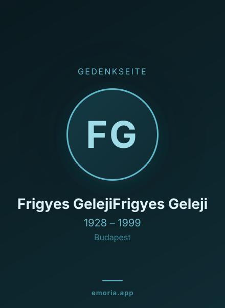 Gedenkportrait von Frigyes GelejiFrigyes Geleji