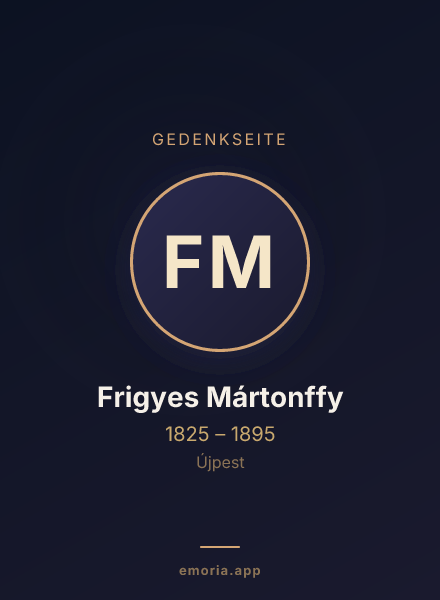 Gedenkportrait von Frigyes Mártonffy