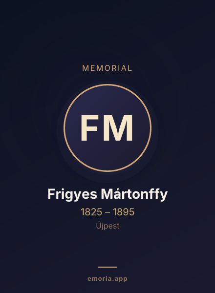 Memorial portrait of Frigyes Mártonffy