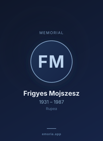 Memorial portrait of Frigyes Mojszesz