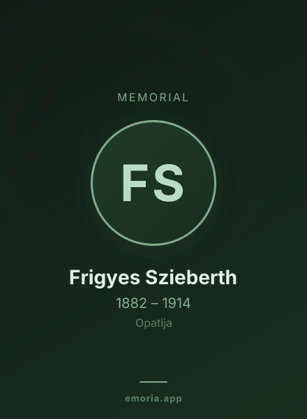 Memorial portrait of Frigyes Szieberth