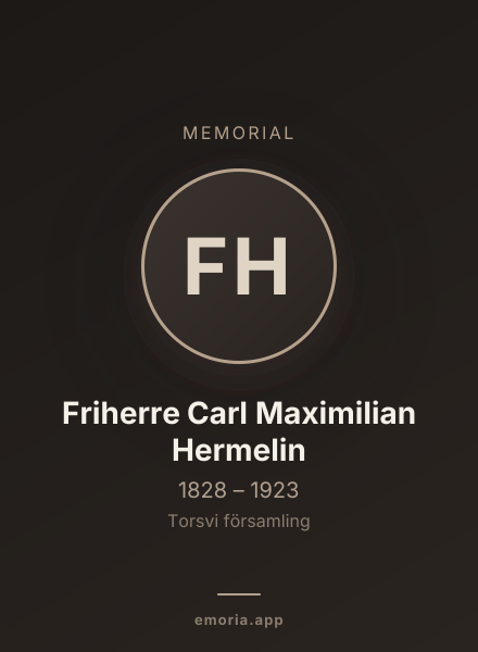Memorial portrait of Friherre Carl Maximilian Hermelin
