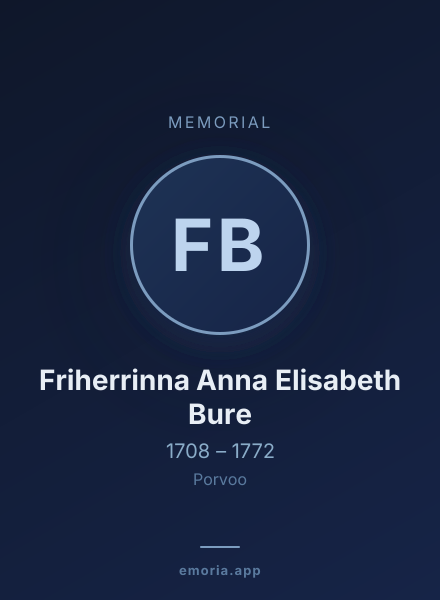 Memorial portrait of Friherrinna Anna Elisabeth Bure