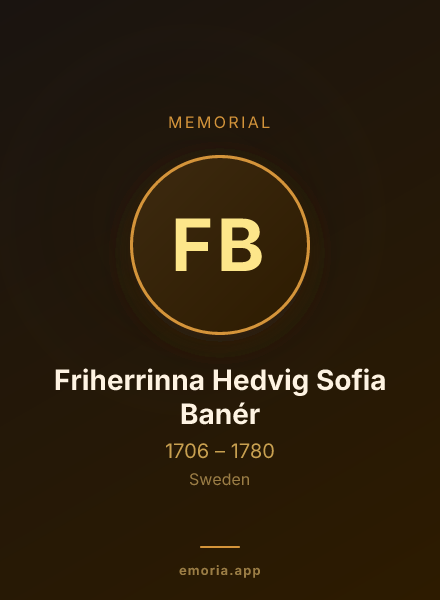 Memorial portrait of Friherrinna Hedvig Sofia Banér