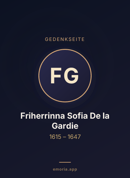 Gedenkportrait von Friherrinna Sofia De la Gardie