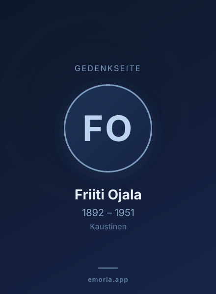 Gedenkportrait von Friiti Ojala